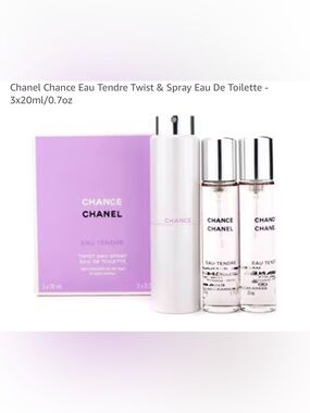 CHANEL Chance Eau Tendre Twist And Spray EDT Purse Set NEW